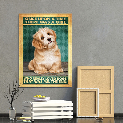 Alternative view of Shih Tzu Once Upon A Time There Was A Girl Who Really Loved Dogs Wrapped Framed Canvas Prints - Unframed Poster
