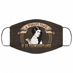A Woman's Place Is in the Resistance Leia Washable Reusable Custom - Printed Cloth Face Mask Cover, White, Cloth Face Cover