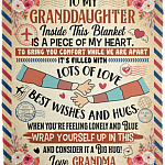 To My Granddaughter Inside This Blanket Is A Piece Of My Heart Letter Fleece Blanket - Premium Sherpa Blanket, White, Cozy Plush Fleece Blanket - 50x60 To My Granddaughter Inside This Blanket Is A Piece Of My Heart Letter Fleece Blanket - Premium Sherpa Blanket, White, Cozy Plush Fleece Blanket - 50x60