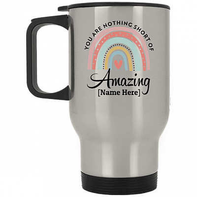 14 oz. Silver Travel Mug