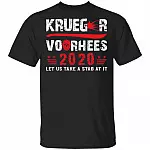 Krueger Voorhees 2020 Let Us Take A Stab At It Shirt - Halloween Shirt - Horror Movie Shirt, Black, Unisex T-Shirt