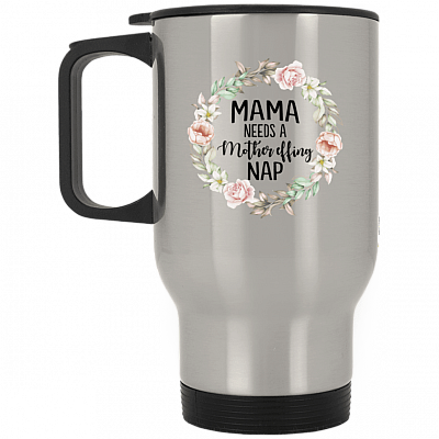 14 oz. Silver Travel Mug