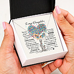 To My Daughter Never Forget How Much I Love You From Mom Interlocking Heart Pendant Necklace