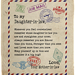 From Mother In Law Whenever You Feel Overwhelmed Remember Whose Daughter In Law You Are Fleece Blanket, White, Cozy Plush Fleece Blanket - 50x60