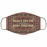 Really Ties the Body Together - Lebowski Sweater Pattern Washable Reusable Custom - Printed Cloth Face Mask Cover, White, Cloth Face Cover Really Ties the Body Together - Lebowski Sweater Pattern Washable Reusable Custom - Printed Cloth Face Mask Cover, White, Cloth Face Cover