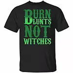 Burn Blunts Not Witches Funny Halloween T-Shirt - Funny Weed Shirt, Black, Unisex T-Shirt