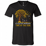 It's The Most Wonderful Time Of The Year Jack Skellinton Nightmare Halloween T-Shirt - V-Neck Tee, Black, V-Neck T-Shirt