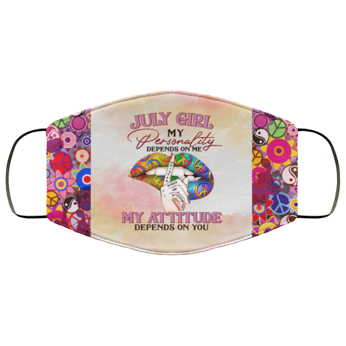 July Girl My Personality Depends on Me Washable Reusable Custom - Printed Cloth Face Mask Cover, White, Cloth Face Cover July Girl My Personality Depends on Me Washable Reusable Custom - Printed Cloth Face Mask Cover, White, Cloth Face Cover
