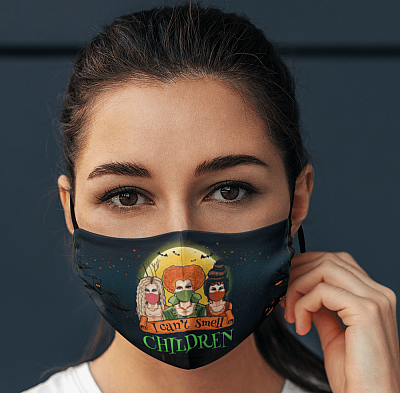 Alternative view of I Can't Smell Children Funny Sanderson Sister Hocus Pocus Washable Reusable Custom - Printed Cloth Face Mask Cover