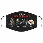 A History Of Horror Masks Michael Jason Funny Horror Movie Washable Reusable Custom - Cloth Face Mask Cover, Black, Cloth Face Cover