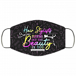 Hair Stylists Bring Out The Beauty In You Washable Reusable Custom – Printed Cloth Face Mask Cover, White, Cloth Face Cover