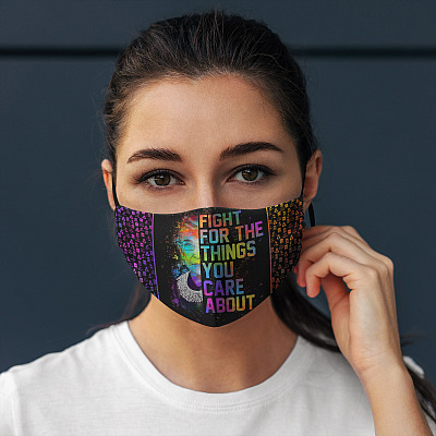 Alternative view of Fight For The Things You Care RBG Washable Reusable Printed Cloth Face Mask Cover