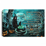 Blessed Be This Kitchen Air Fire Water Earth Witch Gallery Wrapped Framed Canvas Prints-Unframed Poster, White, 0.75'' Framed Canvas