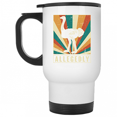 Allegedly Mug, White, 14 oz. White Travel Mug