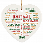 Personalized Family 2020 Year of Lockdown Funny Christmas Quarantine Ornament Keepsake - Heart Ornament, White, Heart Ornament Personalized Family 2020 Year of Lockdown Funny Christmas Quarantine Ornament Keepsake - Heart Ornament, White, Heart Ornament