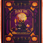 Personalized Halloween Besties I Love You to the Moon and Back Fleece Blanket - Premium Sherpa Blanket, White, Cozy Plush Fleece Blanket - 50x60