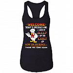 Welcome Today's Specials Are Lack of Sleep up Too Early Funny Cotton Tank Top Tee - Ladies Racerback Tank, Black, Ladies Racerback Tank Welcome Today's Specials Are Lack of Sleep up Too Early Funny Cotton Tank Top Tee - Ladies Racerback Tank, Black, Ladies Racerback Tank