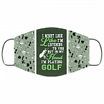 I Might Look Like I'm Listening To You Washable Reusable Custom - Printed Cloth Face Mask Cover, White, Cloth Face Cover – Medium/Large