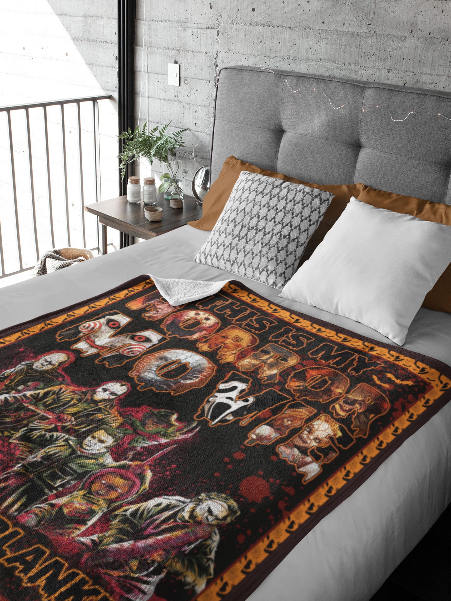 1VT. Horror Movie Watching Blanket mockup1