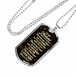 To My Husband Meeting You Was Fate But Falling In Love With You Was Beyond My Control Dog Tag Pendant Necklace - Dog Tag (Silver)
