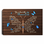 Butterfly Meeting You Was Fate Becoming Your Friend In Memorial Framed Canvas - Unframed Poster, White, 0.75'' Framed Canvas