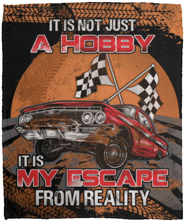 Dirt Track Racing It Is Not Just A Hobby It Is My Escape From Reality Fleece Blanket - Premium Sherpa Blanket, White, Cozy Plush Fleece Blanket - 50x60