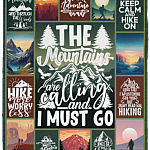 The Mountains Are Calling And I Must Go Hiking Fleece Blanket - Premium Sherpa Blanket - Woven Blanket, White, Cozy Plush Fleece Blanket - 30x40 The Mountains Are Calling And I Must Go Hiking Fleece Blanket - Premium Sherpa Blanket - Woven Blanket, White, Cozy Plush Fleece Blanket - 30x40