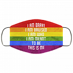 I Am Brave I Am Bruised I Am Who I Am Meant To Be Washable Reusable Custom - Printed Cloth Face Mask Cover, White, Cloth Face Cover – Medium/Large I Am Brave I Am Bruised I Am Who I Am Meant To Be Washable Reusable Custom - Printed Cloth Face Mask Cover, White, Cloth Face Cover – Medium/Large