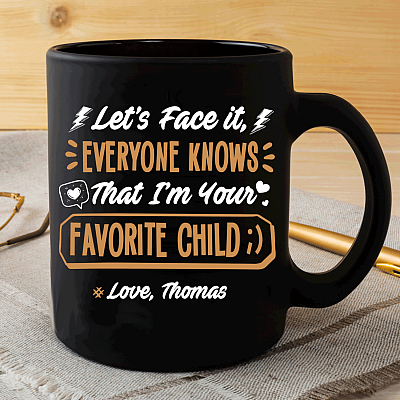 Alternative view of Personalized I'm Your Favorite Child Ceramic Coffee Mug - Beer Stein - Water Bottle - Color Changing Mug