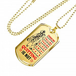 Crawling Is Acceptable Falling Is Acceptable Quitting Is Not Firefighter Gift Dog Tag Pendant Necklace - Dog Tag (Gold Plated)