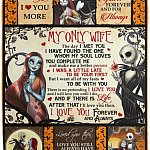 My Only Love The Day I Met You I Have Found The One My Soul Loves Jack Couple Saying Fleece Sherpa Blanket, White, Cozy Plush Fleece Blanket - 50x60