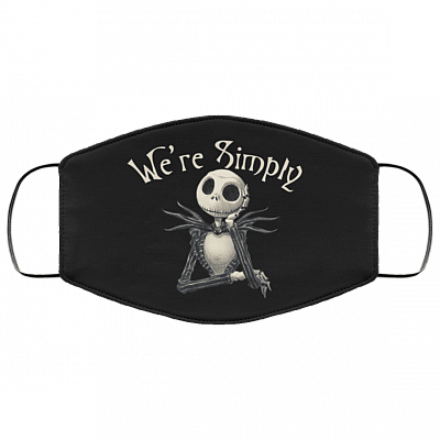 We're Simply Meant To Be Jack Skellington Nightmare Before Christmas Washable Reusable Cloth Face Mask Cover, Black, Cloth Face Cover – Medium/Large