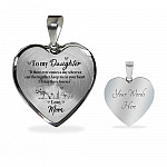 From Mom To My Daughter If There Ever Comes A Day When We Can't Be Together Luxury Heart Pendant Necklace - Heart Luxury Necklace (Silver)