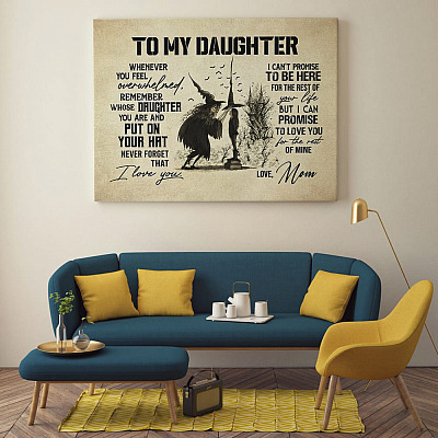 Alternative view of Halloween Mom To My Daughter Whenever You Feel Overwhelmed Gallery Framed Canvas Prints - Unframed Poster