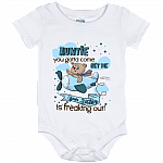Auntie You Gotta Come Get Me Your Sister Is Freaking Out Baby Onesie - Baby Toddlers Bodysuit, White, Baby Onesie - 12 Month