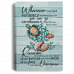 Turtle Whenever You Find Yourself Doubting How Far You Can Go Framed Canvas Prints - Unframed Poster, White, 0.75'' Framed Canvas