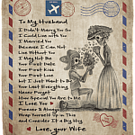 Skull Couple To My Husband I Didn't Marry You So I Could Live With You Fleece Blanket - Premium Sherpa Blanket, White, Cozy Plush Fleece Blanket - 50x60