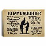To Witch Daughter Whenever You Feel Overwhelmed Remember Whose Daughter You Are Framed Canvas - Unframed Poster, White, 0.75'' Framed Canvas