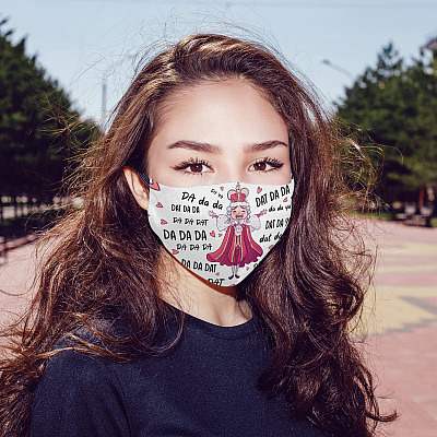 Alternative view of Funny King George Hamilton Dat Da Da Da Washable Reusable Custom - Printed Cloth Face Mask Cover