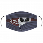 Jack Skellington Six Feet People Washable Reusable Custom - Cloth Face Mask Cover, White, Cloth Face Cover – Medium/Large