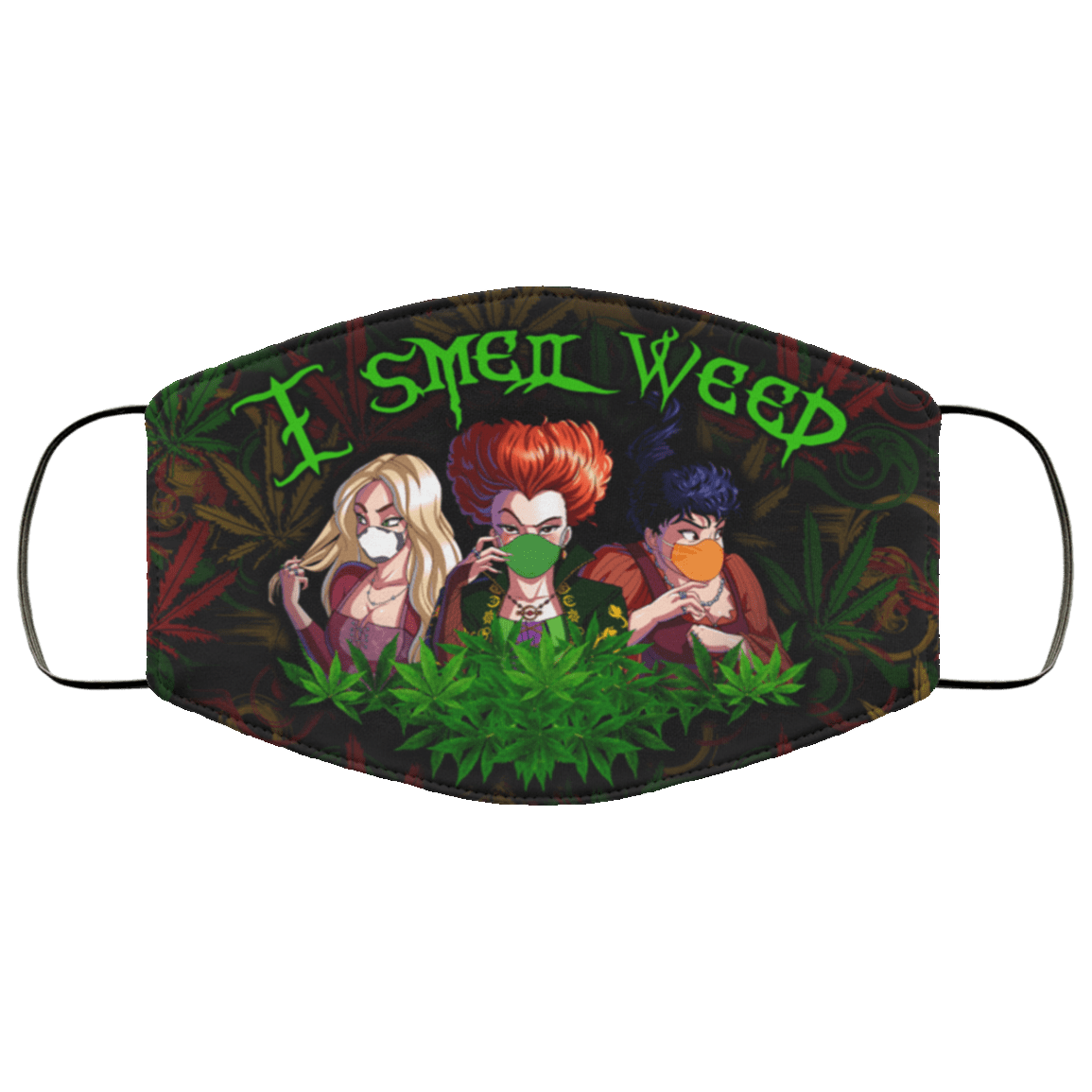 Hocus Pocus Weed I Smell Weed - Funny Halloween Washable Reusable Custom - Cloth Face Mask Cover, White, Cloth Face Cover – Medium/Large Hocus Pocus Weed I Smell Weed - Funny Halloween Washable Reusable Custom - Cloth Face Mask Cover, White, Cloth Face Cover – Medium/Large