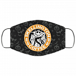 Skellington Coffee Pumpkin King Nightmare Before Christmas Washable Reusable Custom - Printed Cloth Face Mask Cover, Black, Cloth Face Cover – Medium/Large