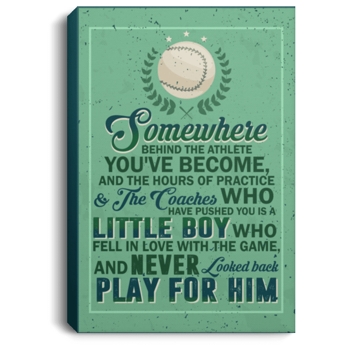 Somewhere Behind the Athlete You've Become the Hours of Pratice Framed Canvas Prints - Unframed Poster, White, 0.75'' Framed Canvas