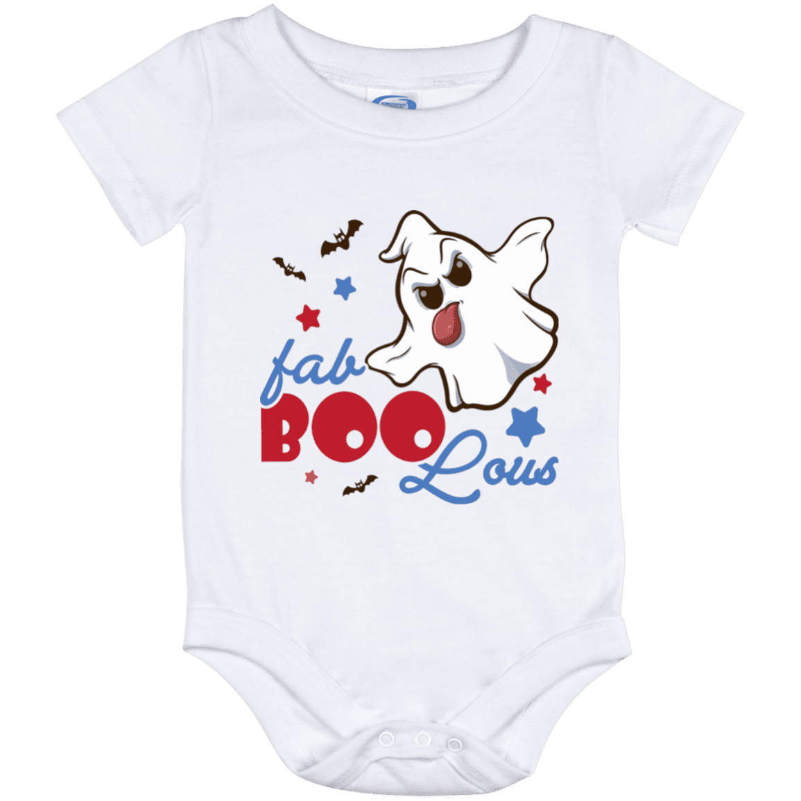 Faboolous Spooky Ghost Baby Onesie - Toddler Baby Infant Bodysuit, White, Baby Onesie - 12 Month