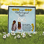 Sunflower to My Unbiological Sister There Are Friends There Is Family Infinity Heart Pendant Necklace