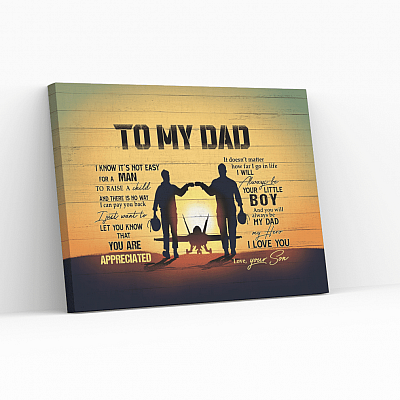 Alternative view of To My Dad I Know Its Not Easy To Raise A Child Us Army Air Force Framed Canvas - Unframed Poster - Veteran Day Gift