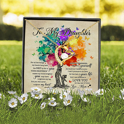 To My Daughter For All the Things My Hands Have Held The Best Is You from Mom Forever Love Necklace