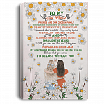 To My Best Friend I Thank You For All That You Do Gallery Wrapped Framed Canvas Prints - Unframed Poster, White, 0.75'' Framed Canvas