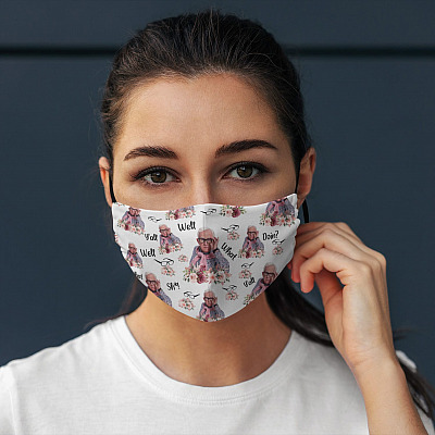 Alternative view of Leslie Jordan Well Shit Washable Reusable Custom - Printed Cloth Face Mask Cover