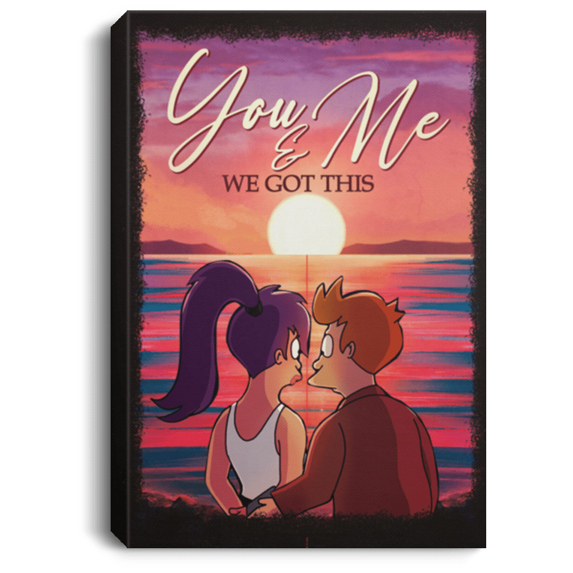 You And Me We Got This Gallery Wrapped Framed Canvas Prints - Unframed Poster - Just Married Home Decor Wall Art, White, 0.75'' Framed Canvas